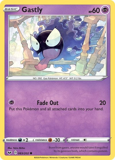 Sword & Shield - 083/202 Gastly Common