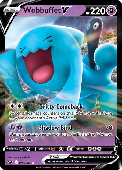 Sword & Shield - 086/202 Wobbuffet V Ultra Rare