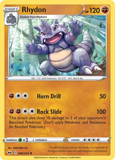 Sword & Shield - 098/202 Rhydon Uncommon