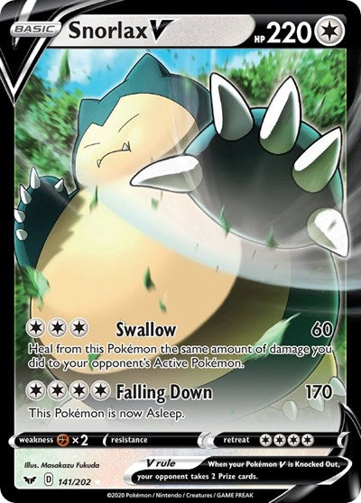 Sword & Shield - 141/202 Snorlax V Ultra Rare