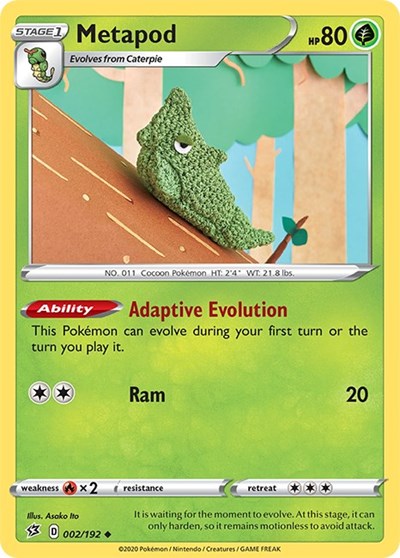 Sword & Shield Rebel Clash - 002/192 Metapod Uncommon