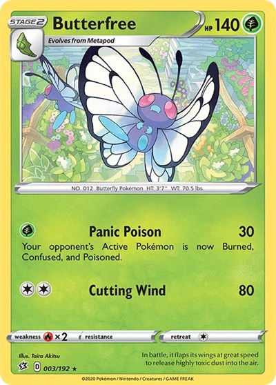 Sword & Shield Rebel Clash - 003/192 Butterfree Rare