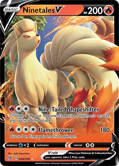 Sword & Shield Rebel Clash - 026/192 Ninetales V Ultra Rare