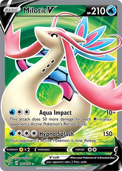 Sword & Shield Rebel Clash - 179/192 Milotic V (Full Art) Ultra Rare