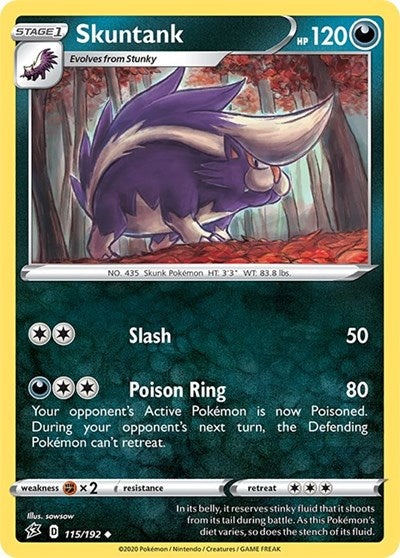 Sword & Shield Rebel Clash - 115/192 Skuntank Uncommon