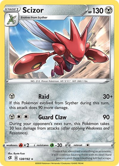 Sword & Shield Rebel Clash - 128/192 Scizor Rare