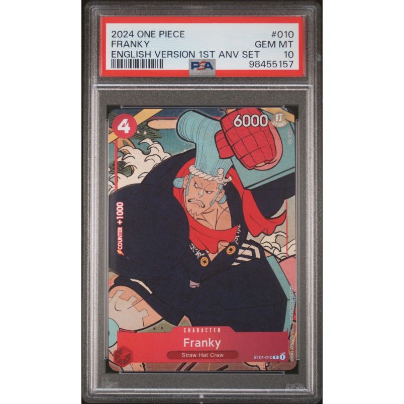2024 One Piece English Version 1st Anniversary Set #010 Franky PSA 10