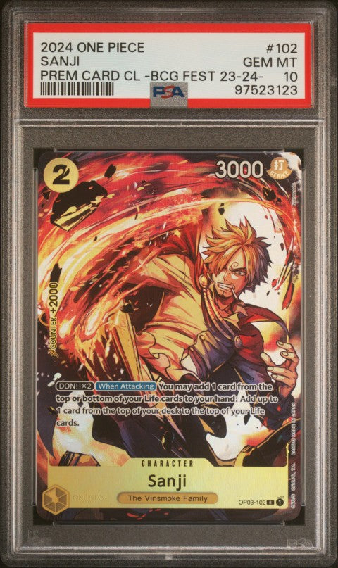 2024 One Piece Premium Card Collection -Bandai Card Games Fest 23-24 Edition- #102 Sanji PSA 10