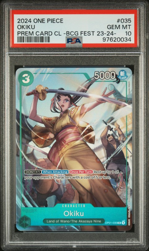 2024 One Piece Premium Card Collection -Bandai Card Games Fest 23-24 Edition- #035 Okiku PSA 10