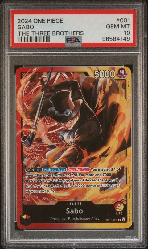 2024 One Piece Ultra Deck St13-The Three Brothers #001 Sabo PSA 10