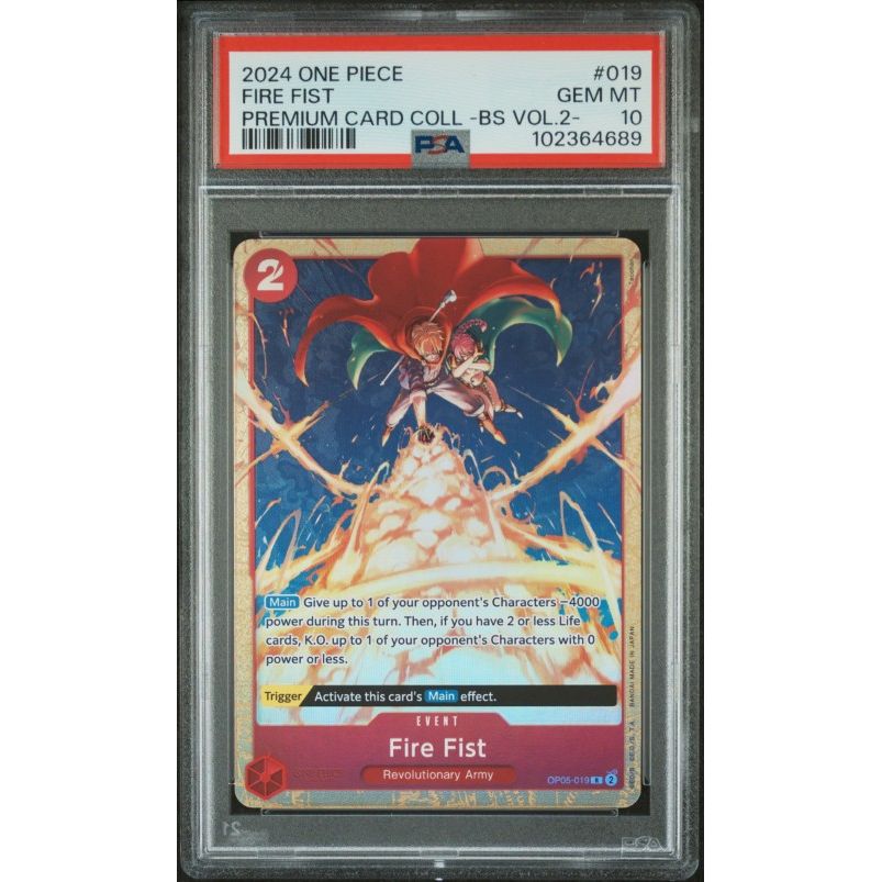2024 One Piece Premium Card Collection -Best Selection Vol.2- #019 Fire Fist PSA 10