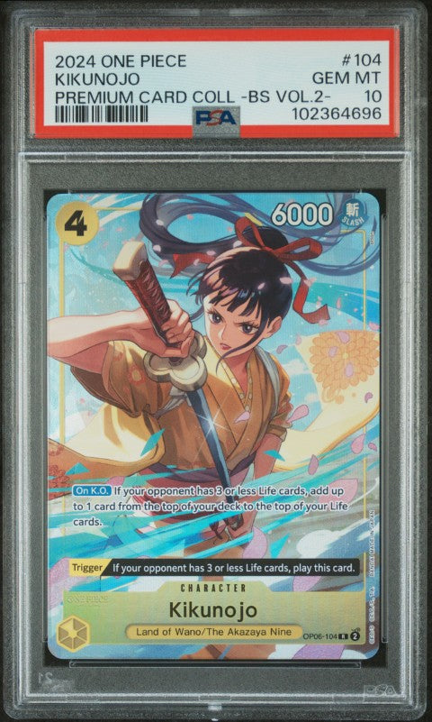 2024 One Piece Premium Card Collection -Best Selection Vol.2- #104 Kikunojo PSA 10