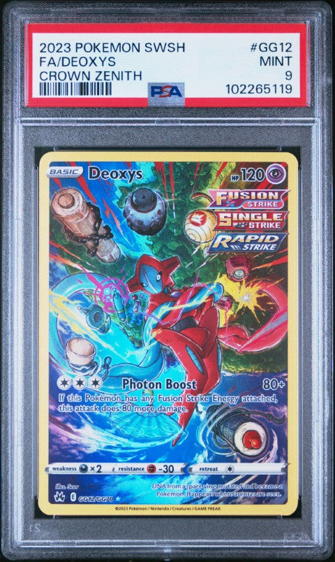 2023 Pokemon Sword And Shield Crown Zenith #GG12 Fa/Deoxys Crown Zenith PSA 9