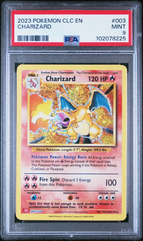 2023 Pokemon Clc-Trading Card Game Classic Charizard & Ho-Oh Ex Deck #003 Charizard PSA 9