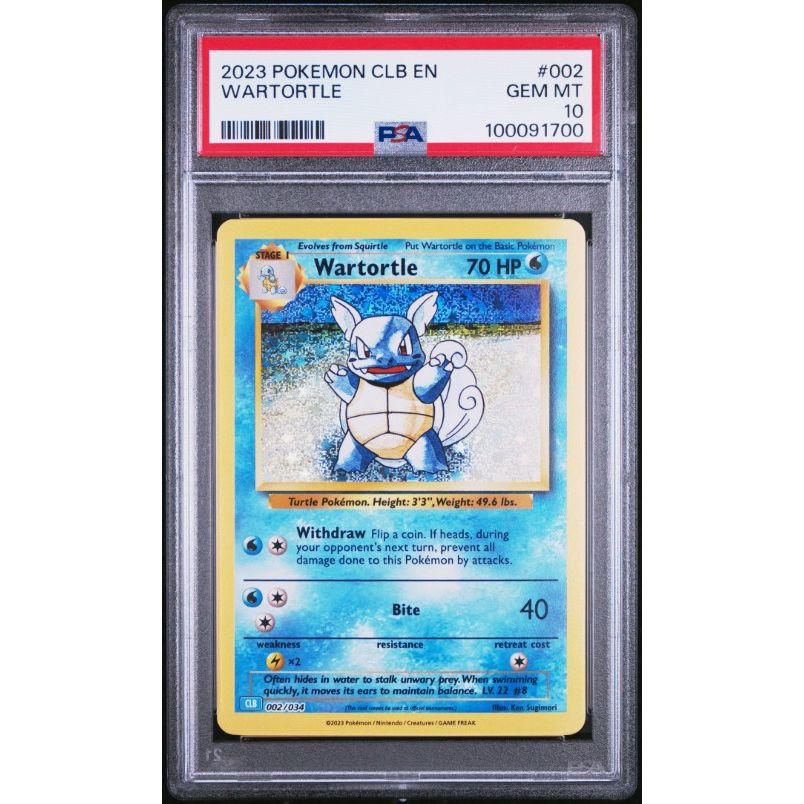 2023 Pokemon Clb-Trading Card Game Classic Blastoise & Suicune Ex Deck #002 Wartortle PSA 10