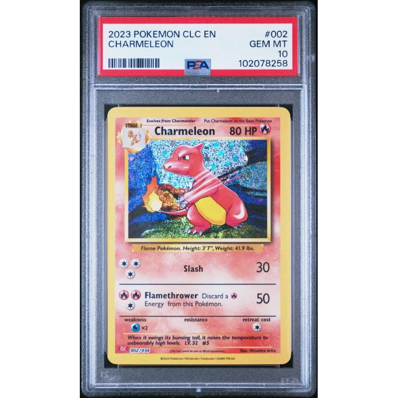 2023 Pokemon Clc-Trading Card Game Classic Charizard & Ho-Oh Ex Deck #002 Charmeleon PSA 10
