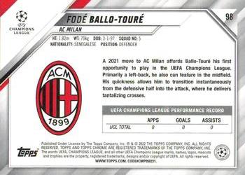 2021-22 Topps Chrome UEFA Champions League #98 Fodé Ballo-Touré