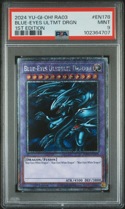 2024 Yu-Gi-Oh! Ra03-Quarter Century Bonanza #EN178 Blue-Eyes Ultmt Drgn 1st Edition PSA 9