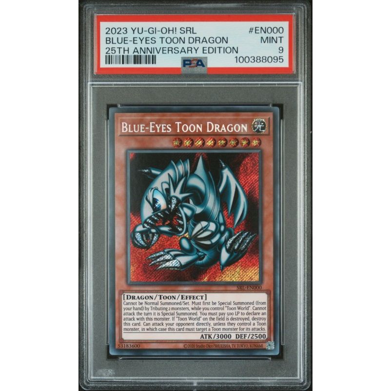 2023 Yu-Gi-Oh! Spell Ruler 25th Anniversary Edition #EN000 Blue-Eyes Toon Dragon 25th Anniversary Edition PSA 9