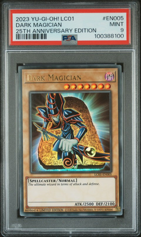 2023 Yu-Gi-Oh! Lc01-Legendary Collection: 25th Anniversary Edition #EN005 Dark Magician 25th Anniversary Edition PSA 9