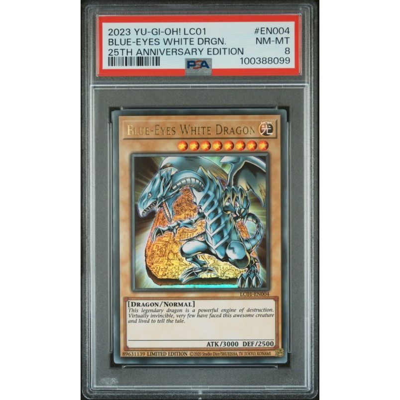 2023 Yu-Gi-Oh! Lc01-Legendary Collection: 25th Anniversary Edition #EN004 Blue-Eyes White Drgn. 25th Anniversary Edition PSA 8