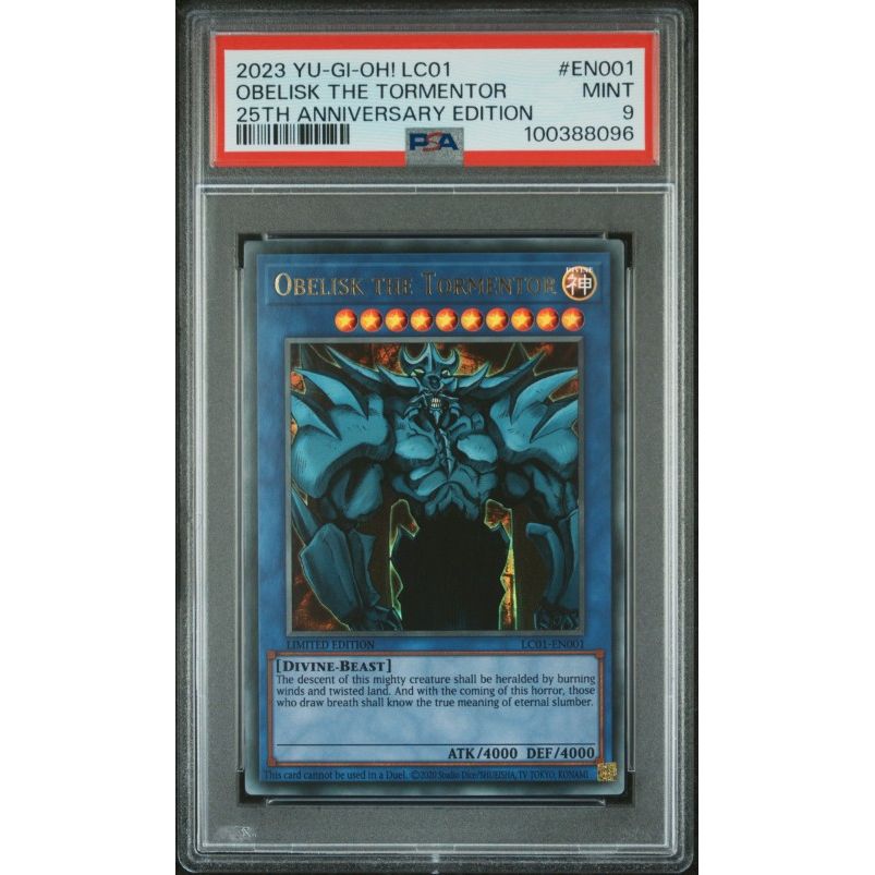 2023 Yu-Gi-Oh! Lc01-Legendary Collection: 25th Anniversary Edition #EN001 Obelisk The Tormentor 25th Anniversary Edition PSA 9