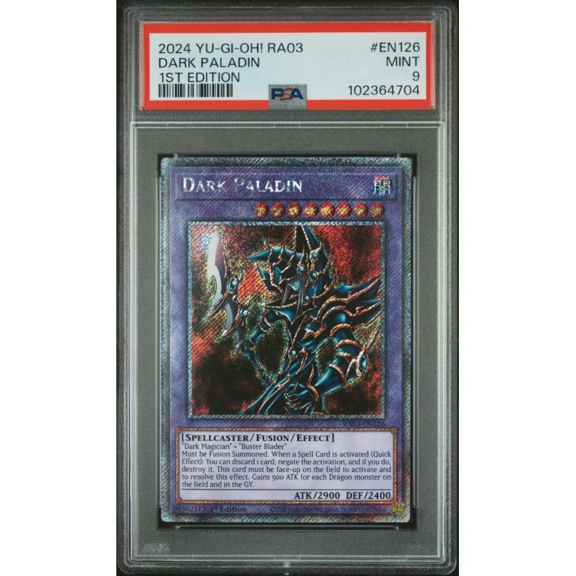 2024 Yu-Gi-Oh! Ra03-Quarter Century Bonanza #EN126 Dark Paladin 1st Edition PSA 9
