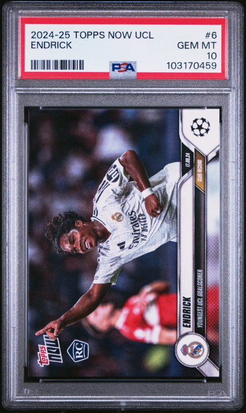 2024-25 Topps Now Uefa Champions League #6 Endrick PSA 10