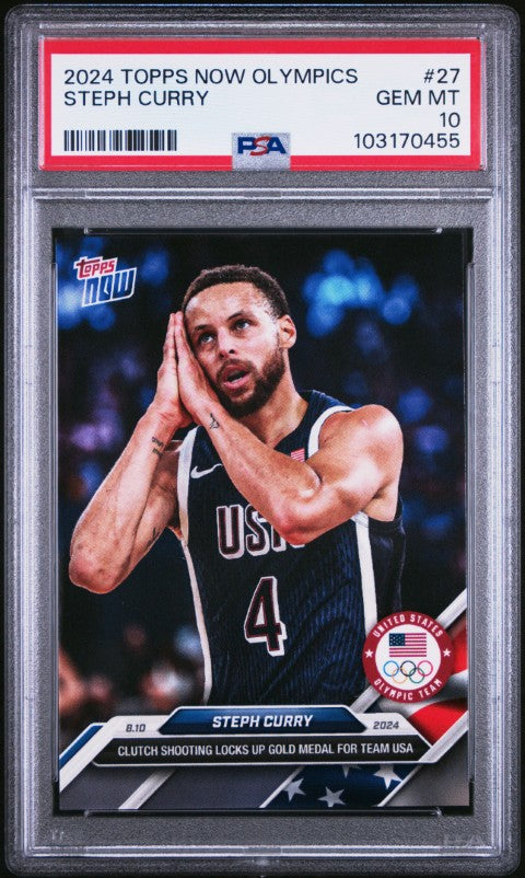 2024 Topps Now Olympic Games #27 Steph Curry PSA 10