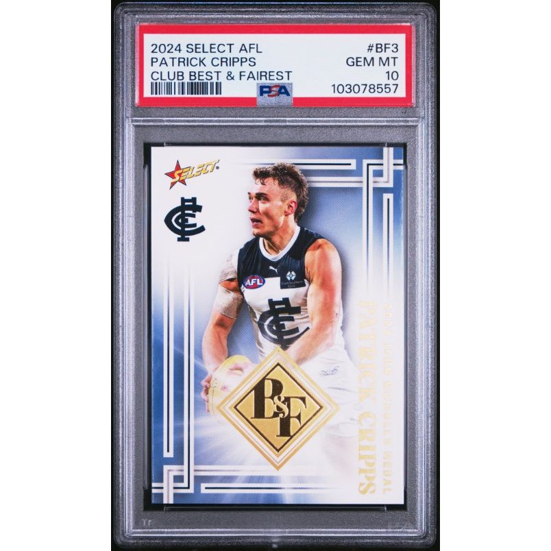 2024 Select Afl Club Best & Fairest #BF3 Patrick Cripps PSA 10