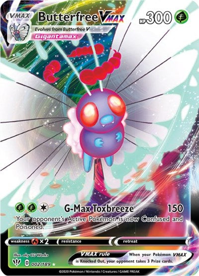 Sword & Shield Darkness Ablaze - 002/189 Butterfree VMAX Ultra Rare