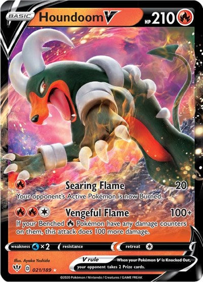 Sword & Shield Darkness Ablaze - 021/189 Houndoom V Ultra Rare