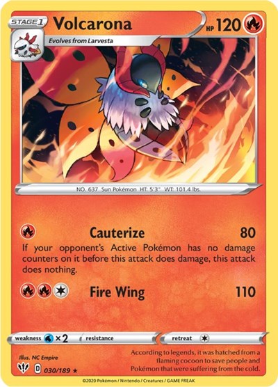 Sword & Shield Darkness Ablaze - 030/189 Volcarona Rare