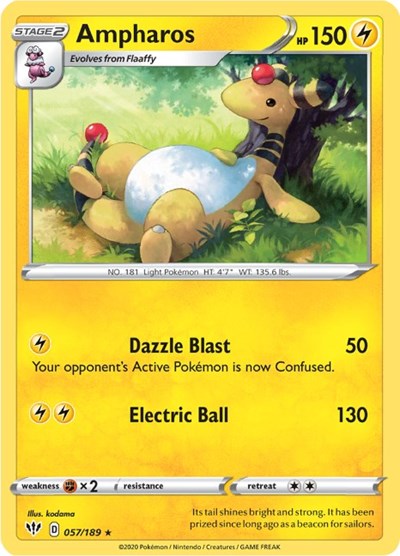 Sword & Shield Darkness Ablaze - 057/189 Ampharos Rare