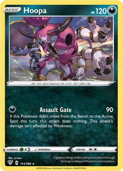 Sword & Shield Darkness Ablaze - 111/189 Hoopa Holo Rare