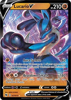 Champions Path - 027/073 Lucario V Ultra Rare