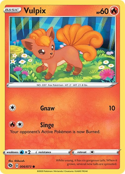 Champions Path - 006/073 Vulpix Common