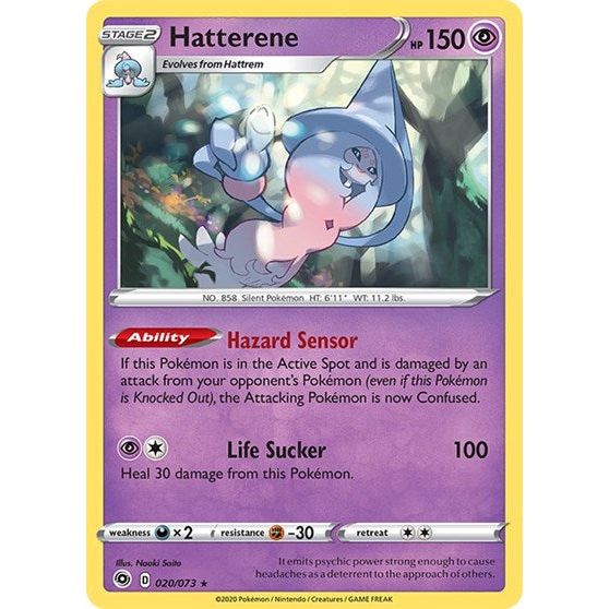 Champions Path - 20/73 Hatterene Holo Rare