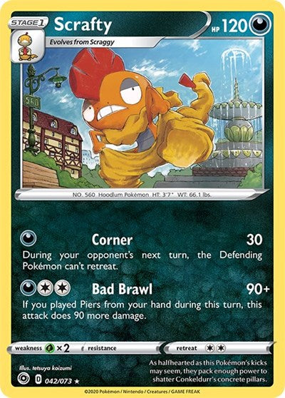 Champions Path - 042/073 Scrafty Holo Rare