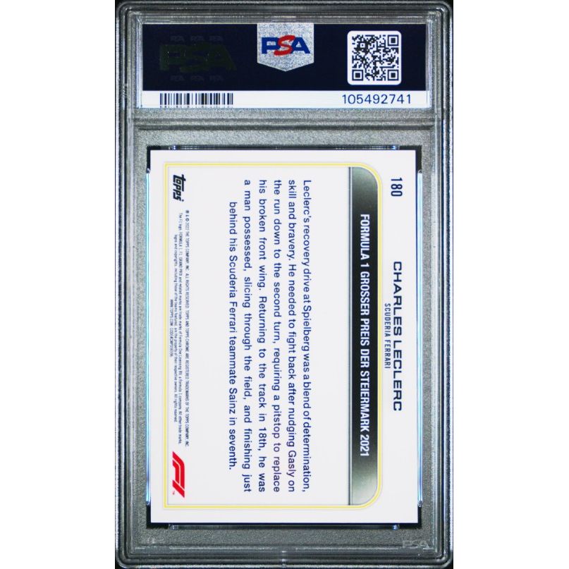 2022 Topps Chrome Formula 1 #180 Charles Leclerc PSA 10