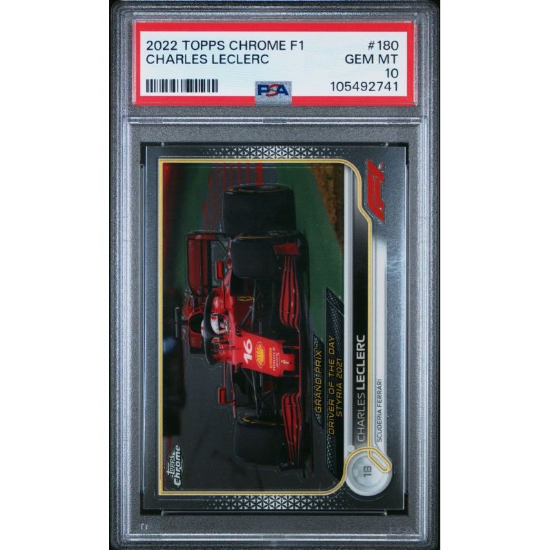 2022 Topps Chrome Formula 1 #180 Charles Leclerc PSA 10