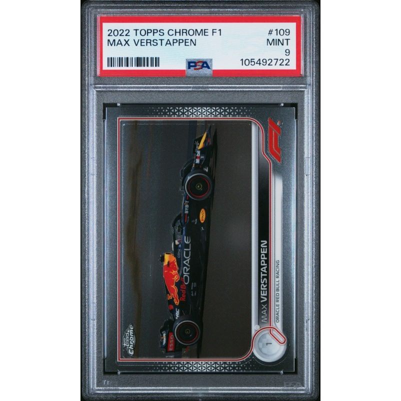 2022 Topps Chrome Formula 1 #109 Max Verstappen PSA 9