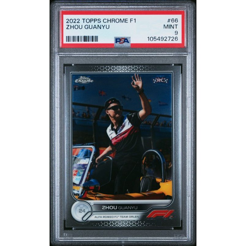 2022 Topps Chrome Formula 1 #66 Zhou Guanyu PSA 9