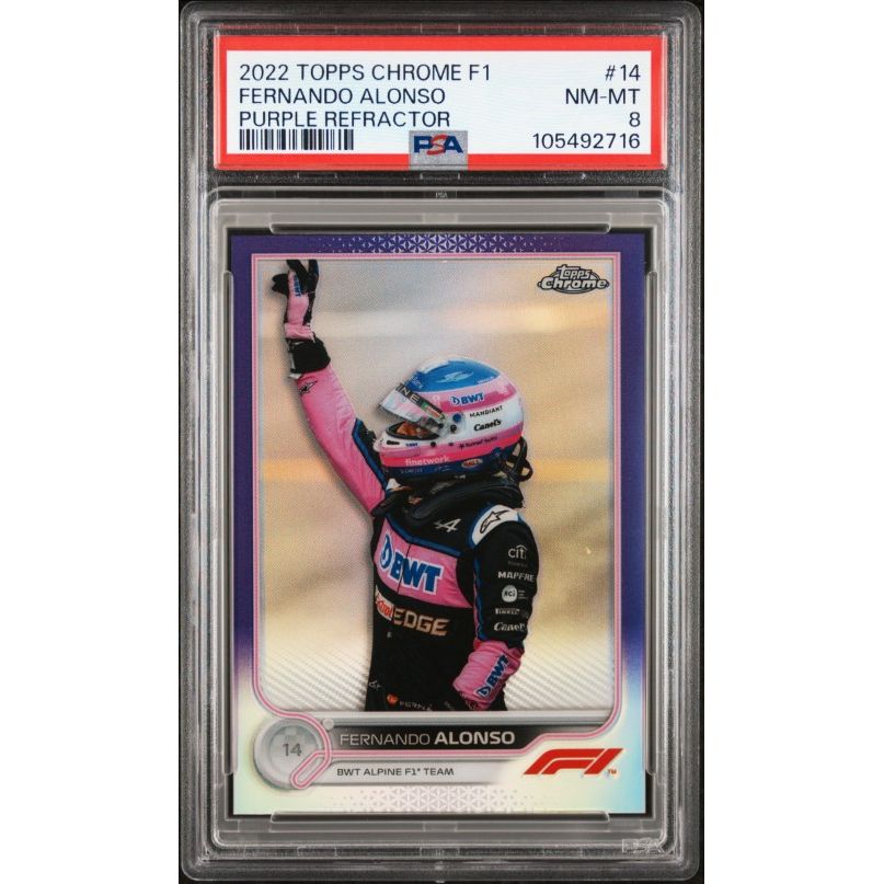 2022 Topps Chrome Formula 1 #163 Max Verstappen B/W Raywave Refractor PSA 10