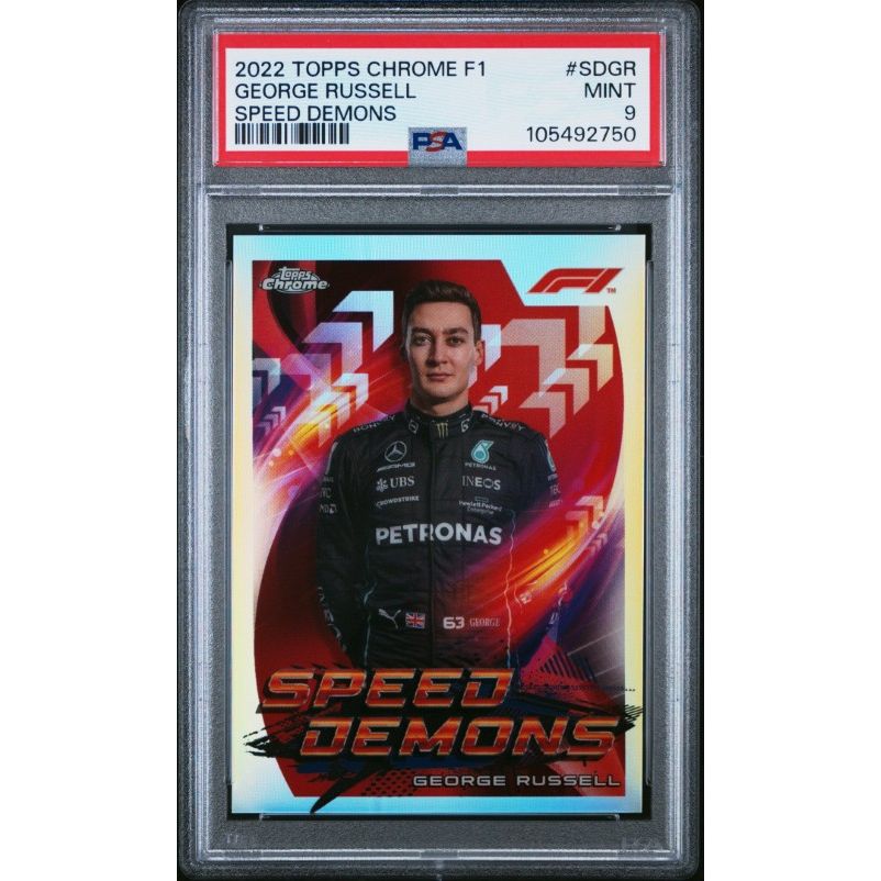 2022 Topps Chrome Formula 1 Speed Demons #SDGR George Russell Speed Demons PSA 9