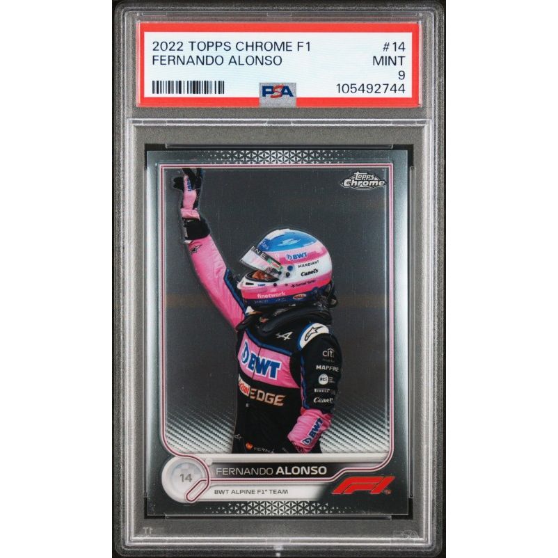 2022 Topps Chrome Formula 1 #14 Fernando Alonso PSA 9