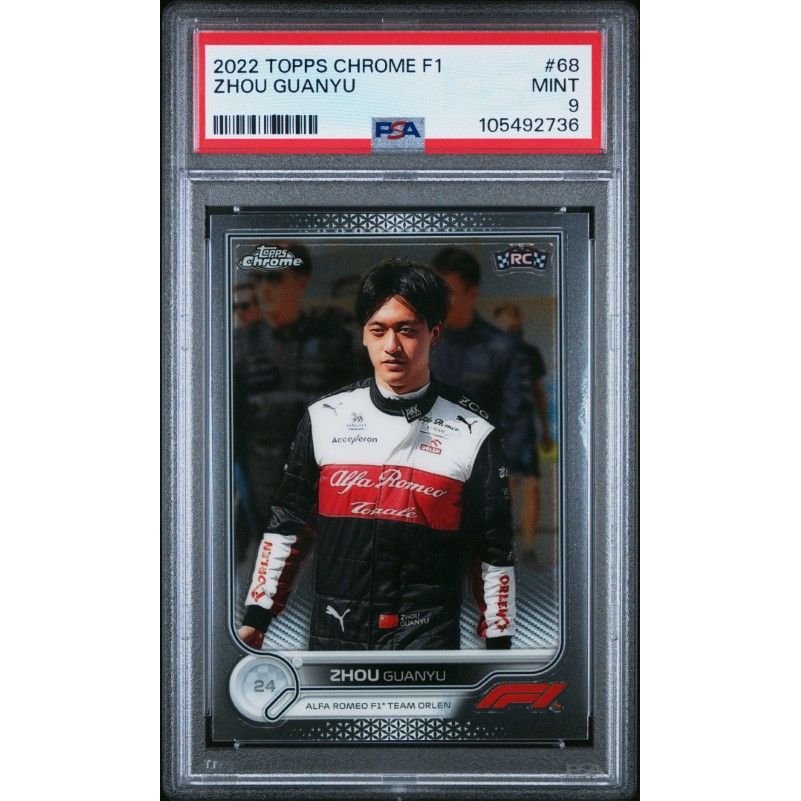 2022 Topps Chrome Formula 1 #68 Zhou Guanyu PSA 9