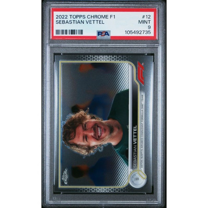 2022 Topps Chrome Formula 1 #12 Sebastian Vettel PSA 9