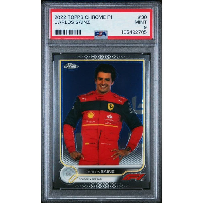 2022 Topps Chrome Formula 1 #30 Carlos Sainz PSA 9