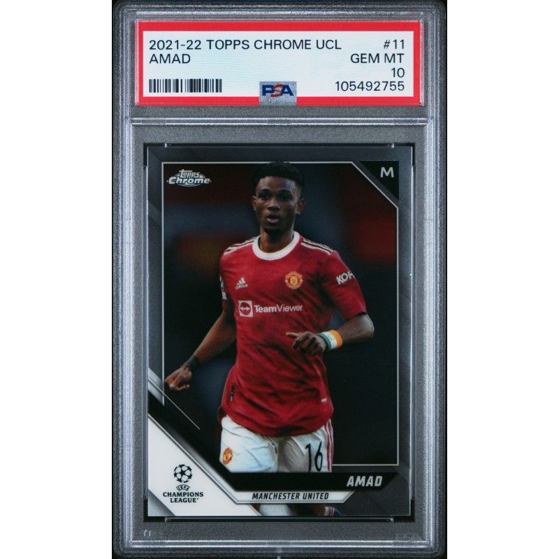 2021 Topps Chrome Uefa Champions League #11 Amad PSA 10